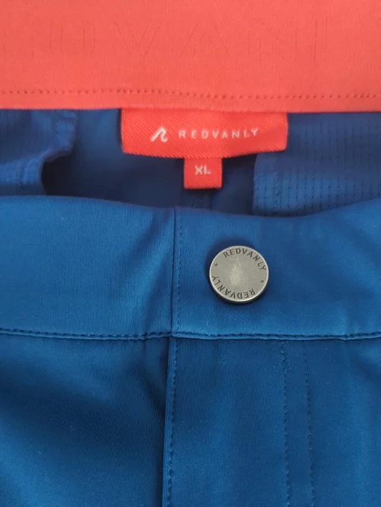 REDVANLY Varick Pull-On Men's Golf Shorts Admiral (Dark Teal Blue)XL 7.5" Inseam - Picture 4 of 7